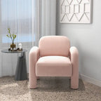 Fauteuil d'appoint rembourré en velours Mid-Century Modern pour salon