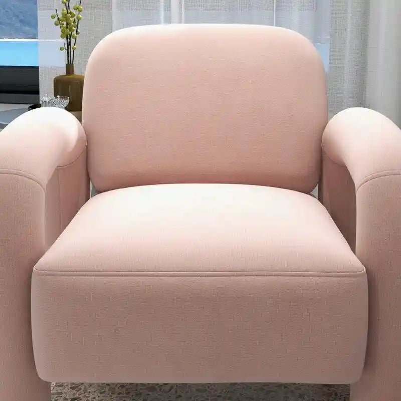 Fauteuil d'appoint rembourré en velours Mid-Century Modern pour salon