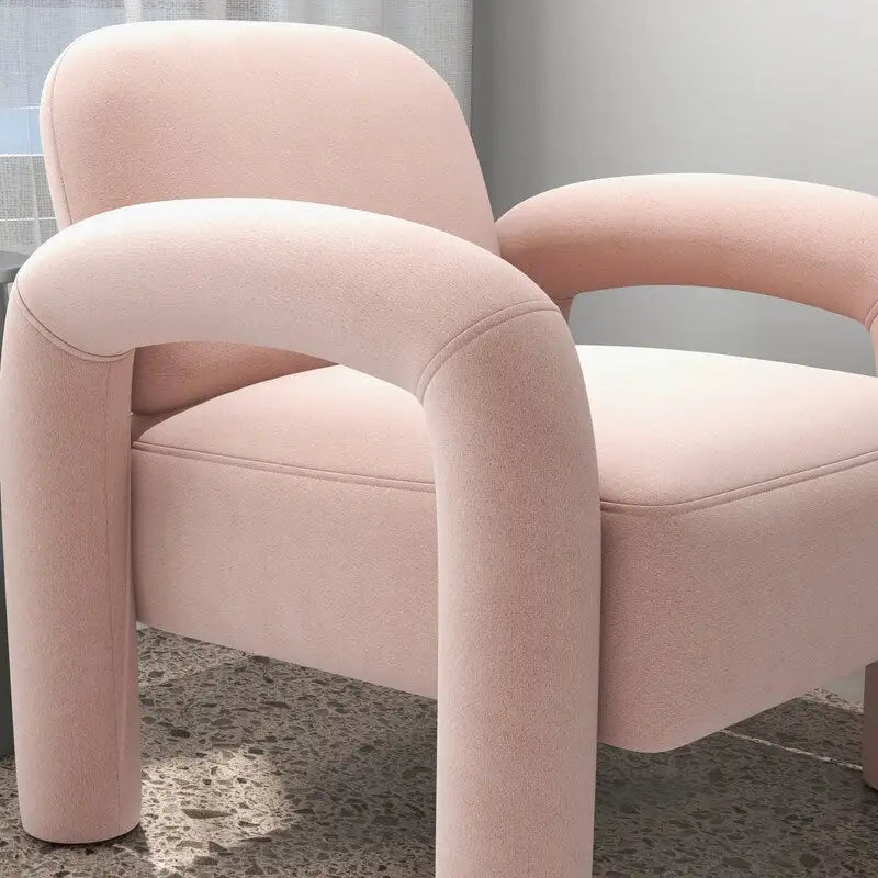 Fauteuil d'appoint rembourré en velours Mid-Century Modern pour salon