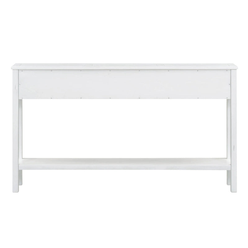 Console d'entrée rustique avec tiroirs et étagère inférieure