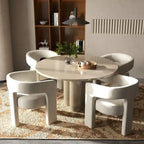Chaise de salle à manger moderne capitonnée en velours, fauteuil d'appoint à dossier ouvert, lot de 4