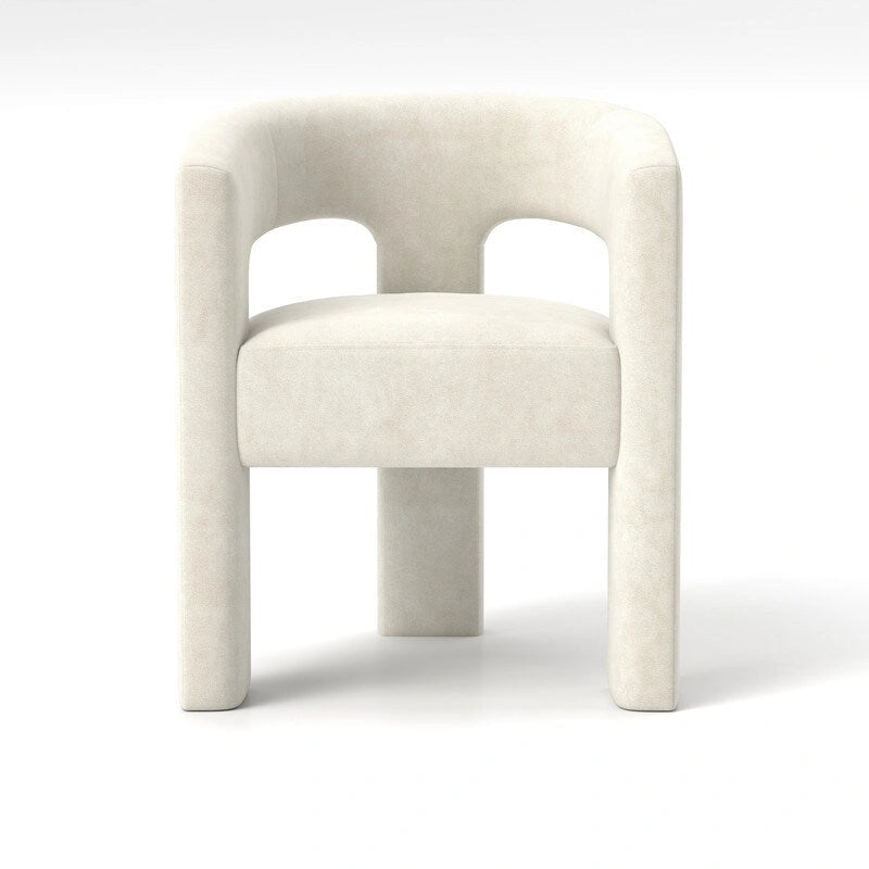 Chaise de salle à manger moderne capitonnée en velours, fauteuil d'appoint à dossier ouvert, lot de 4