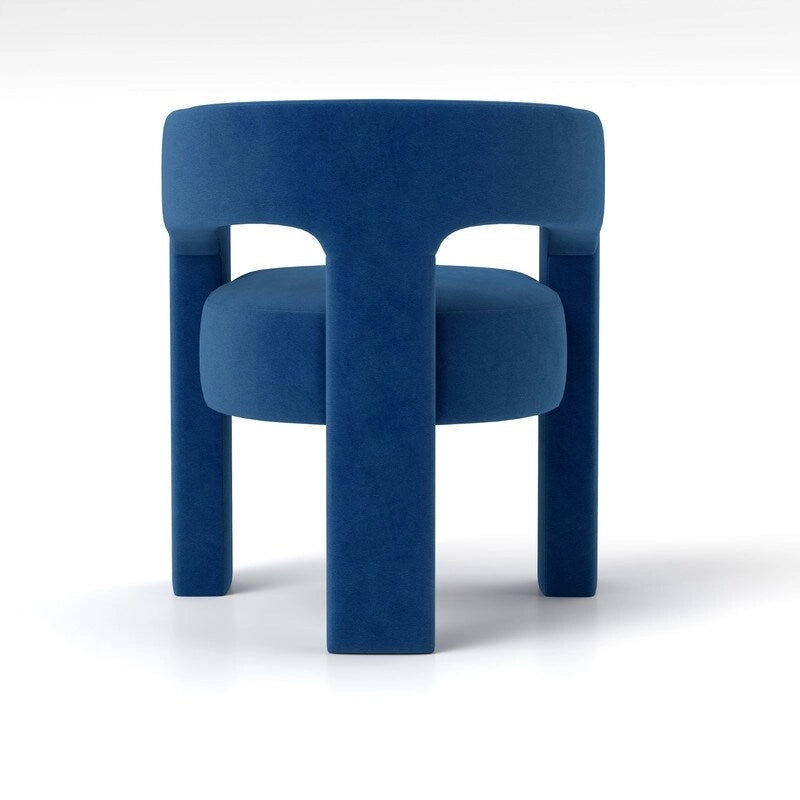 Chaise de salle à manger moderne capitonnée en velours, fauteuil d'appoint à dossier ouvert, lot de 4