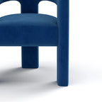 Chaise de salle à manger moderne capitonnée en velours, fauteuil d'appoint à dossier ouvert, lot de 4