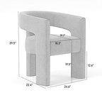Chaise de salle à manger moderne capitonnée en velours, fauteuil d'appoint à dossier ouvert, lot de 4
