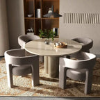 Chaise de salle à manger moderne capitonnée en velours, fauteuil d'appoint à dossier ouvert, lot de 4