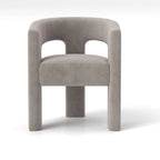Chaise de salle à manger moderne capitonnée en velours, fauteuil d'appoint à dossier ouvert, lot de 4
