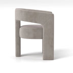 Chaise de salle à manger moderne capitonnée en velours, fauteuil d'appoint à dossier ouvert, lot de 4