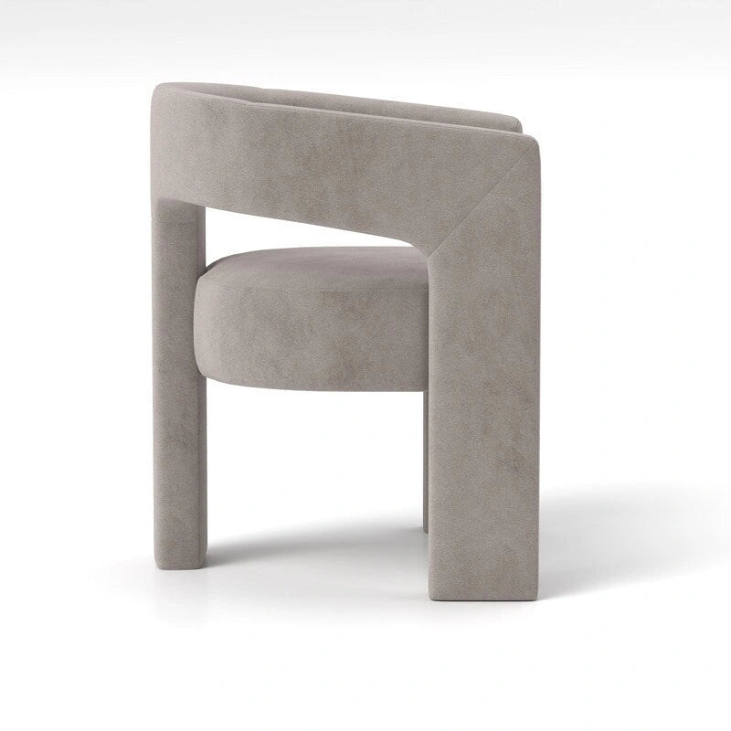 Chaise de salle à manger moderne capitonnée en velours, fauteuil d'appoint à dossier ouvert, lot de 4