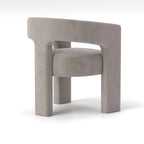 Chaise de salle à manger moderne capitonnée en velours, fauteuil d'appoint à dossier ouvert, lot de 4