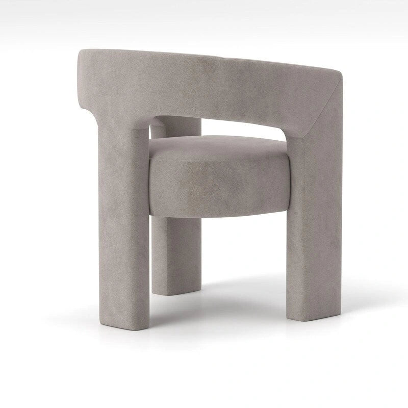 Chaise de salle à manger moderne capitonnée en velours, fauteuil d'appoint à dossier ouvert, lot de 4