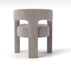 Chaise de salle à manger moderne capitonnée en velours, fauteuil d'appoint à dossier ouvert, lot de 4