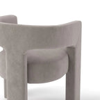 Chaise de salle à manger moderne capitonnée en velours, fauteuil d'appoint à dossier ouvert, lot de 4