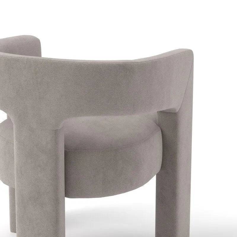 Chaise de salle à manger moderne capitonnée en velours, fauteuil d'appoint à dossier ouvert, lot de 4
