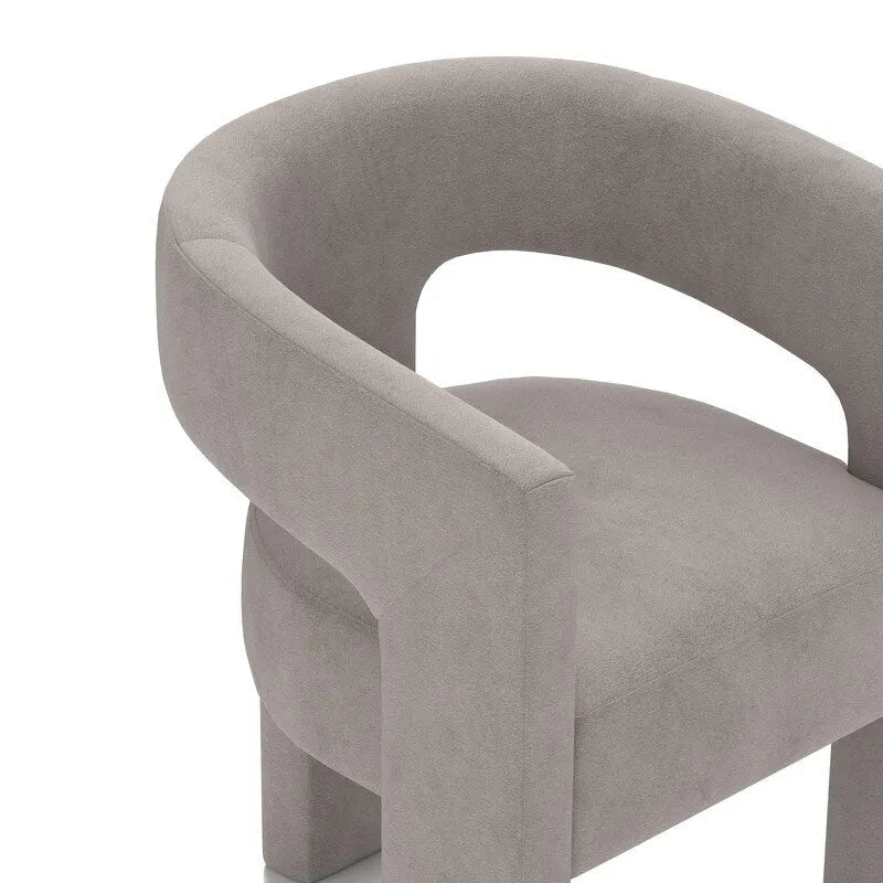 Chaise de salle à manger moderne capitonnée en velours, fauteuil d'appoint à dossier ouvert, lot de 4