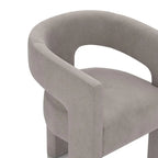 Chaise de salle à manger moderne capitonnée en velours, fauteuil d'appoint à dossier ouvert, lot de 4