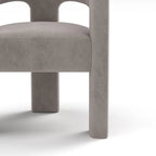 Chaise de salle à manger moderne capitonnée en velours, fauteuil d'appoint à dossier ouvert, lot de 4