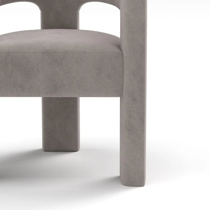 Chaise de salle à manger moderne capitonnée en velours, fauteuil d'appoint à dossier ouvert, lot de 4
