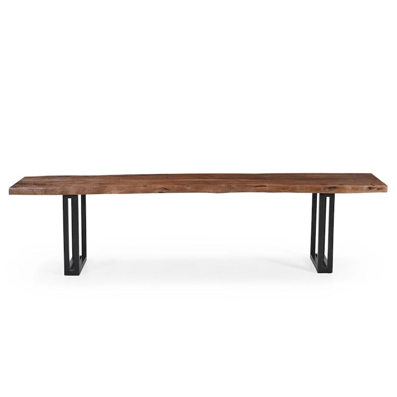 Banc de salle à manger en bois massif - Marron