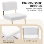 Chaises de salle à manger Mid-Century en velours côtelé avec piètement en métal doré, lot de 4